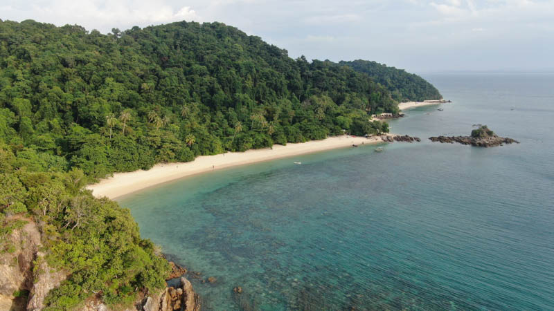 snorquel en las islas de malasia
